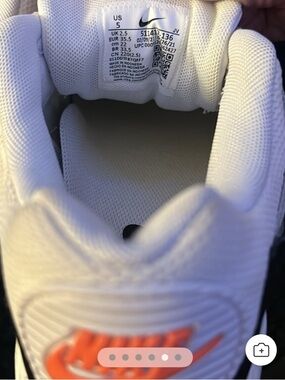 Nike Kids White and Coral Athletic Sneakers
